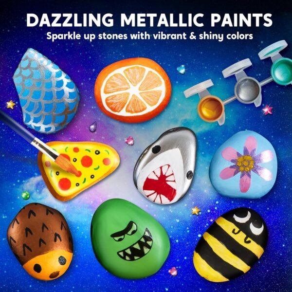 JOYIN Rock Painting Kit- Glow in The Dark Rock Kit... - Image 8