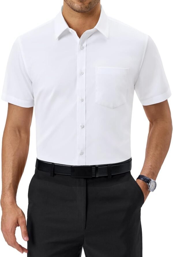 Alimens & Gentle Mens Short Sleeve Dress Shirts Re... - Image 2