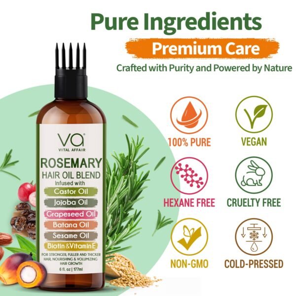 Blend Of Pure Rosemary Oil For Hair Growth With Ca... - Image 9