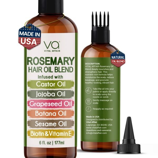 Blend Of Pure Rosemary Oil For Hair Growth With Ca... - Image 2