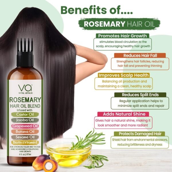 Blend Of Pure Rosemary Oil For Hair Growth With Ca... - Image 8