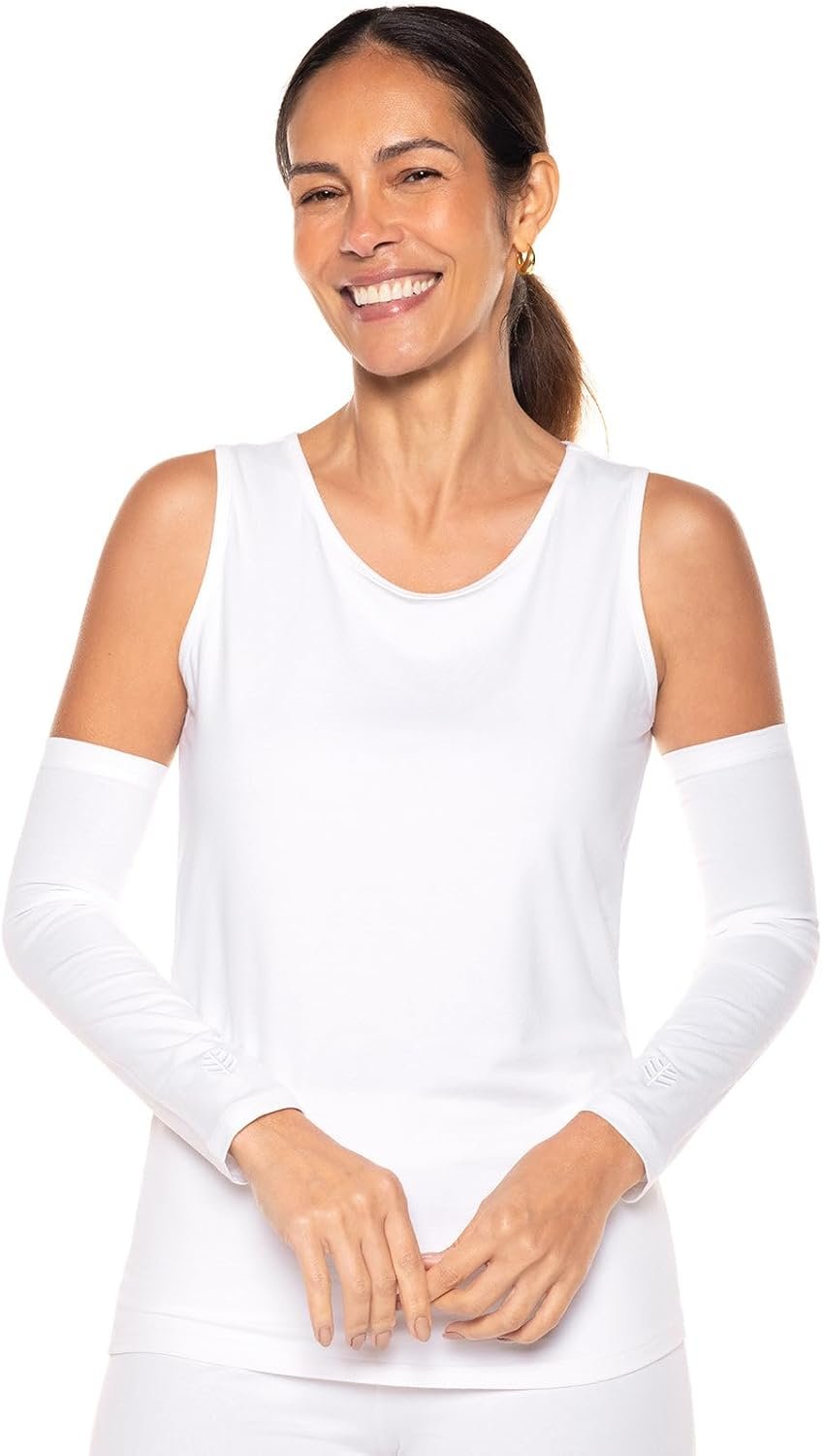 Coolibar UPF 50+ Women's Navagio Sun Sleeves, Skyr... - Image 2