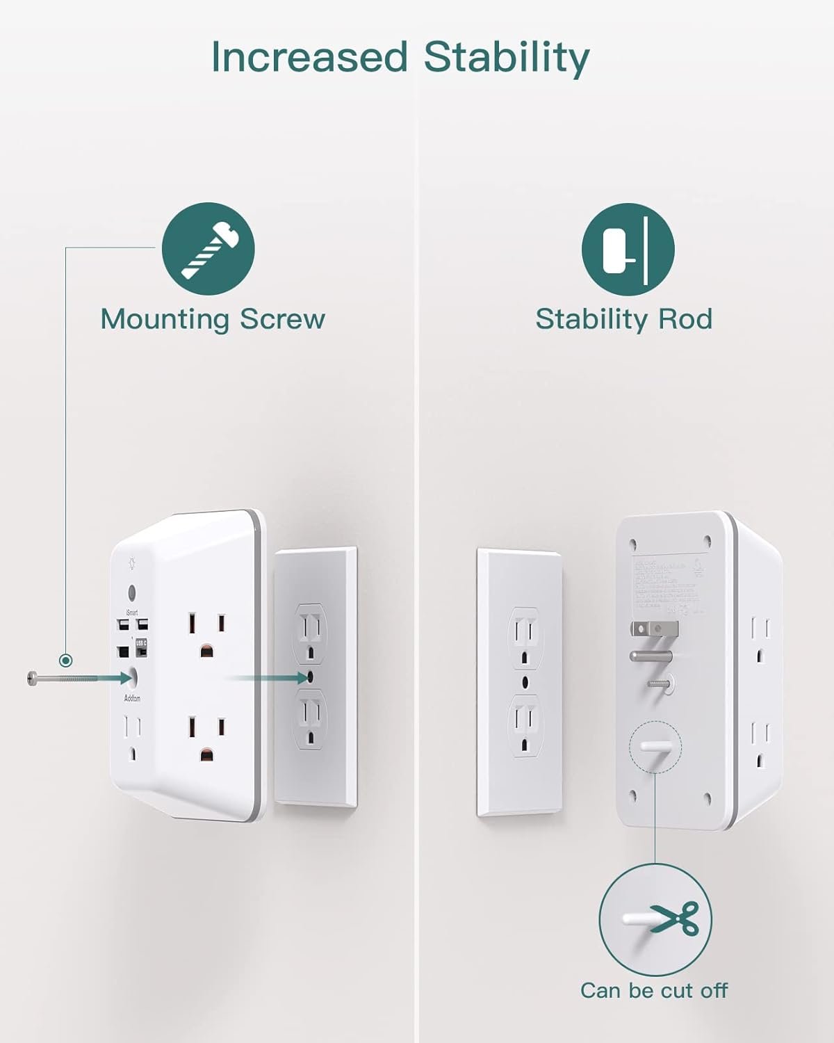 Surge Protector, Outlet Extender with Night Light,... - Image 5