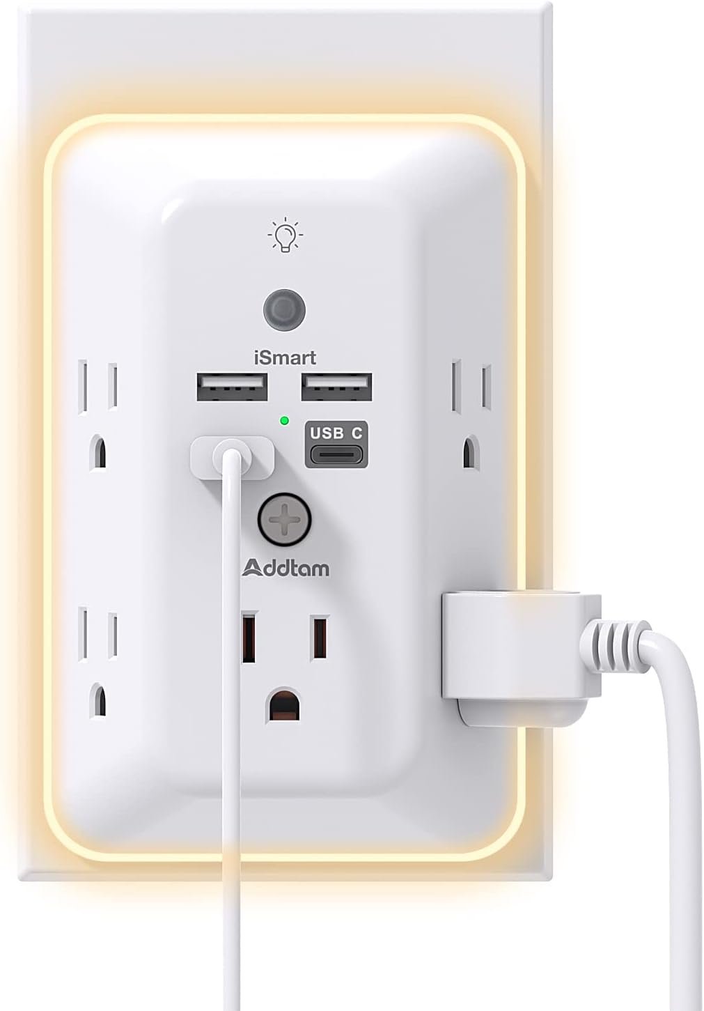Surge Protector, Outlet Extender with Night Light,... - Image 2