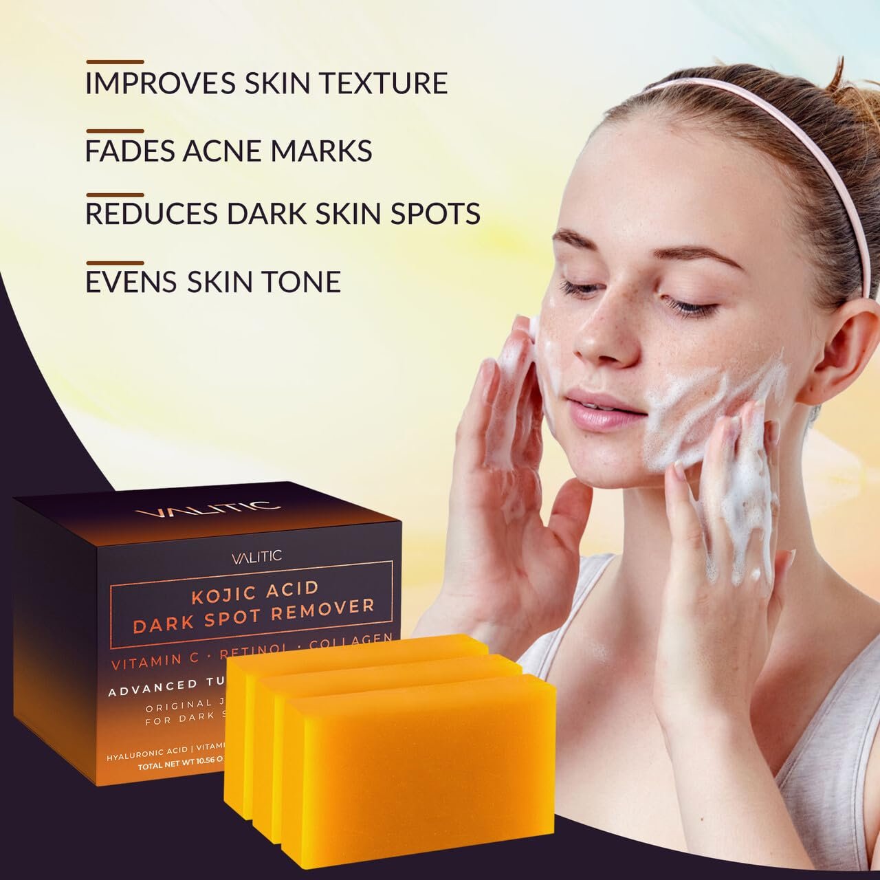 VALITIC Kojic Acid Dark Spot Remover Soap Bars wit... - Image 5