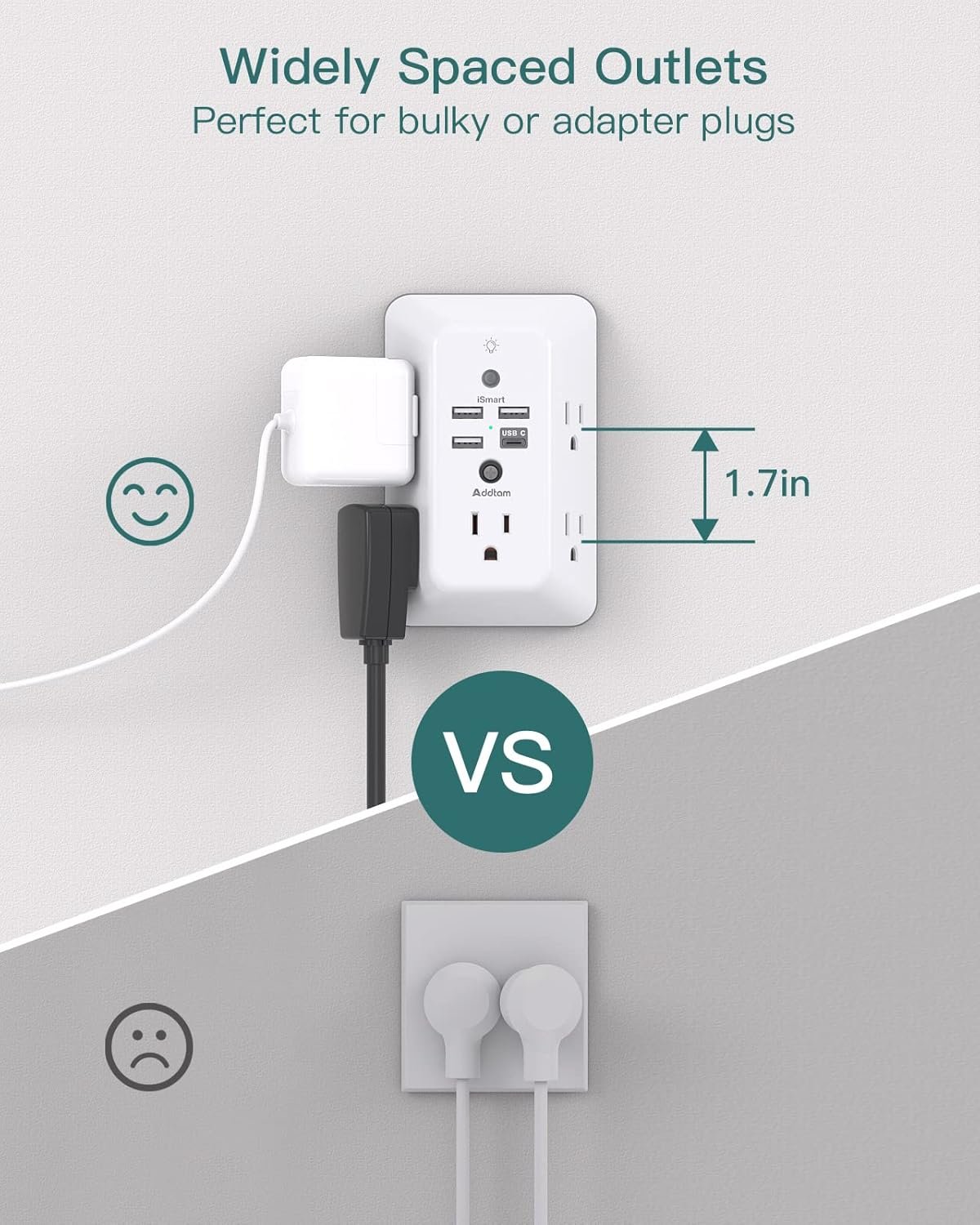 Surge Protector, Outlet Extender with Night Light,... - Image 6