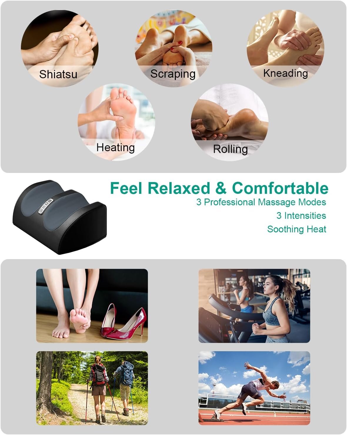 Shiatsu Foot Massager Machine with Heat, Foot and ... - Image 7