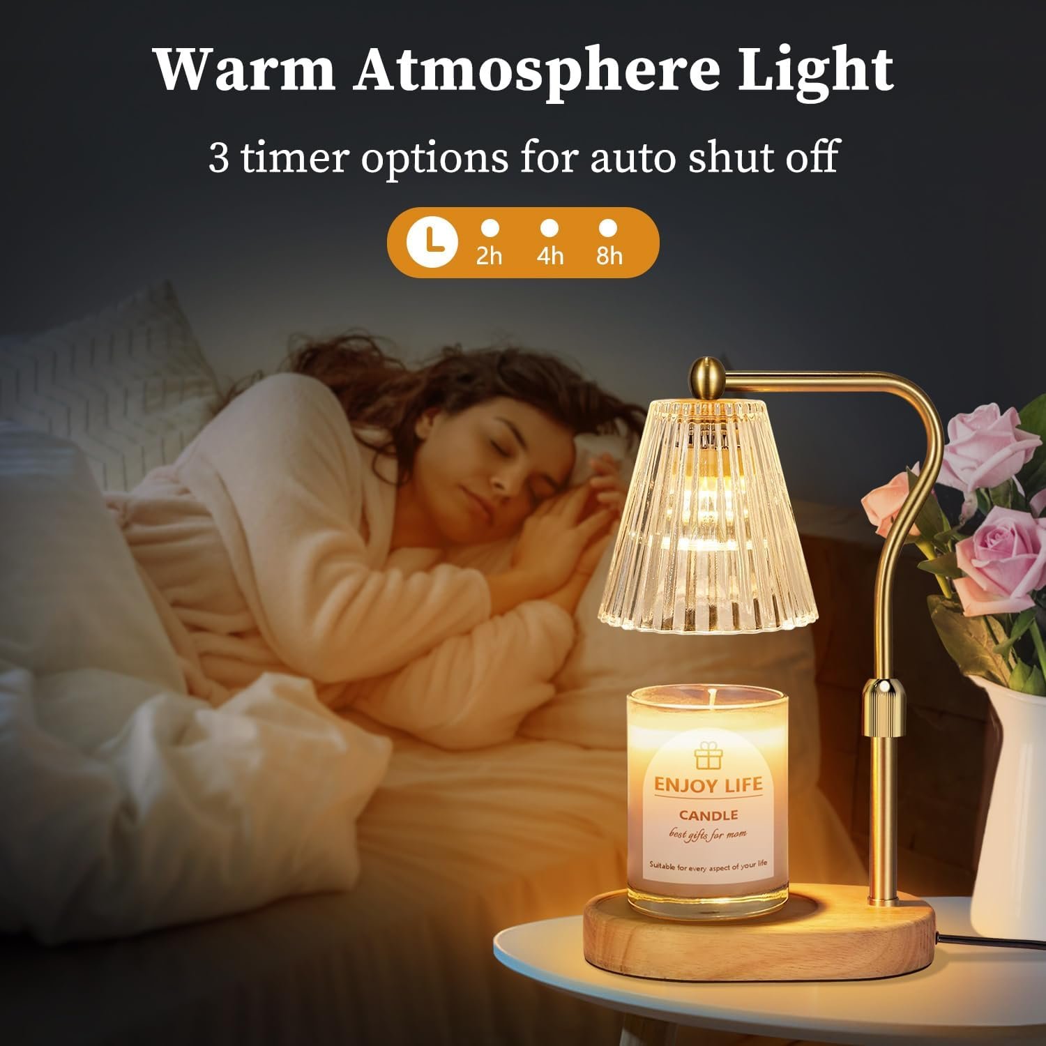 Candle Warmer Lamp with Timer Dimmer Adjustable He... - Image 4