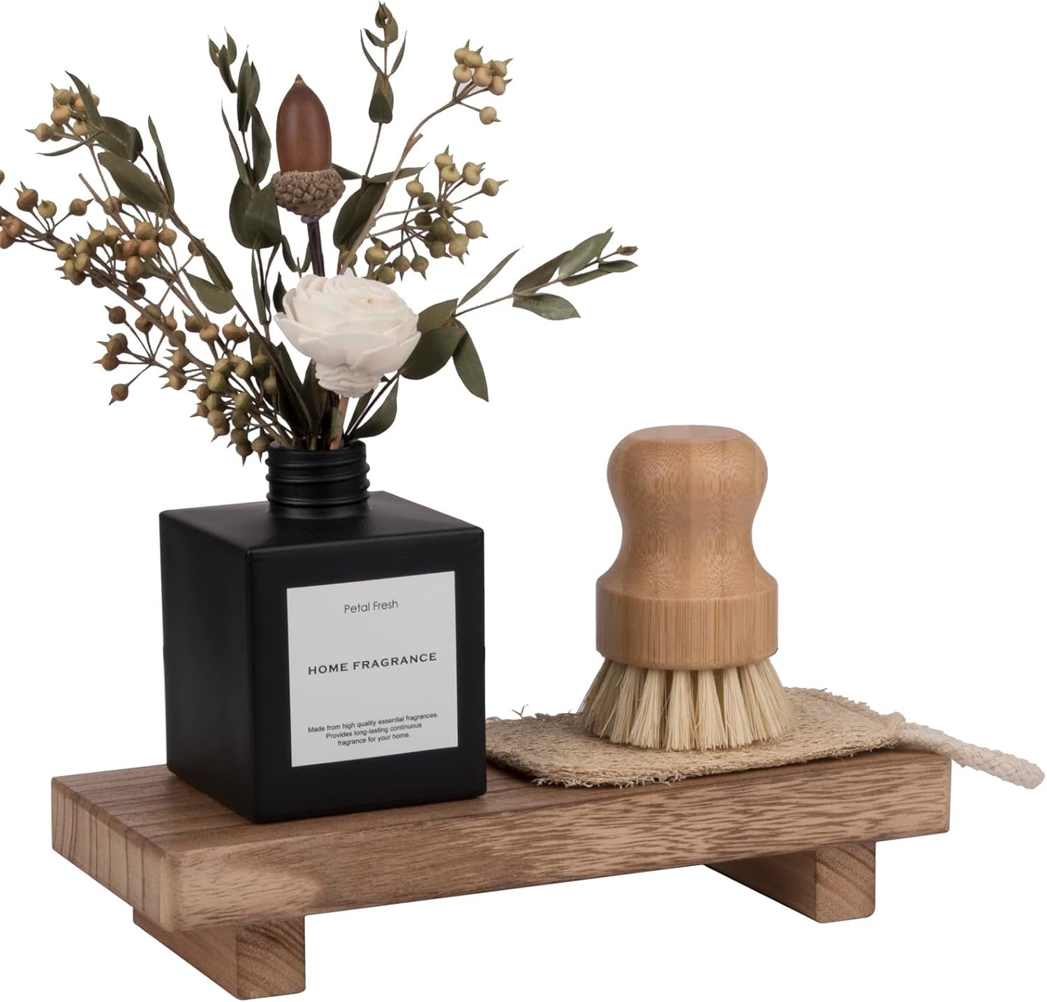 zoocatia Small Wood Tray Pedestal Stand Farmhouse ... - Image 8