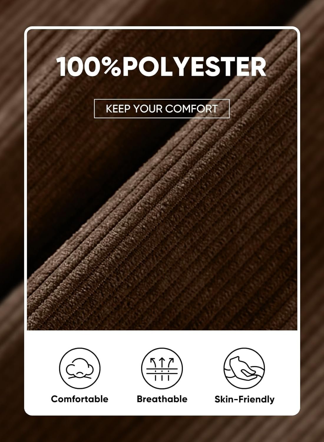 JMIERR Mens Corduroy Joggers Pants Casual Cargo Pa... - Image 5