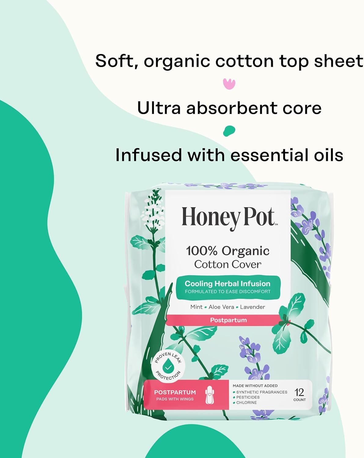 The Honey Pot Company - Herbal Postpartum Pads w/W... - Image 5