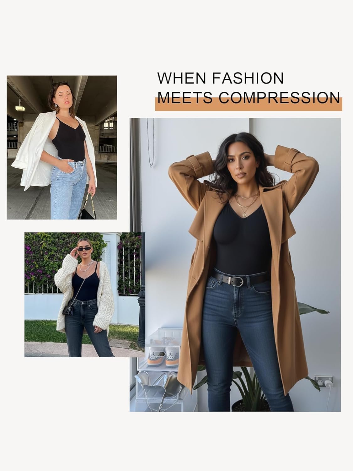 SHAPERX Women's Seamless Shapewear Bodysuit Tummy ... - Image 4