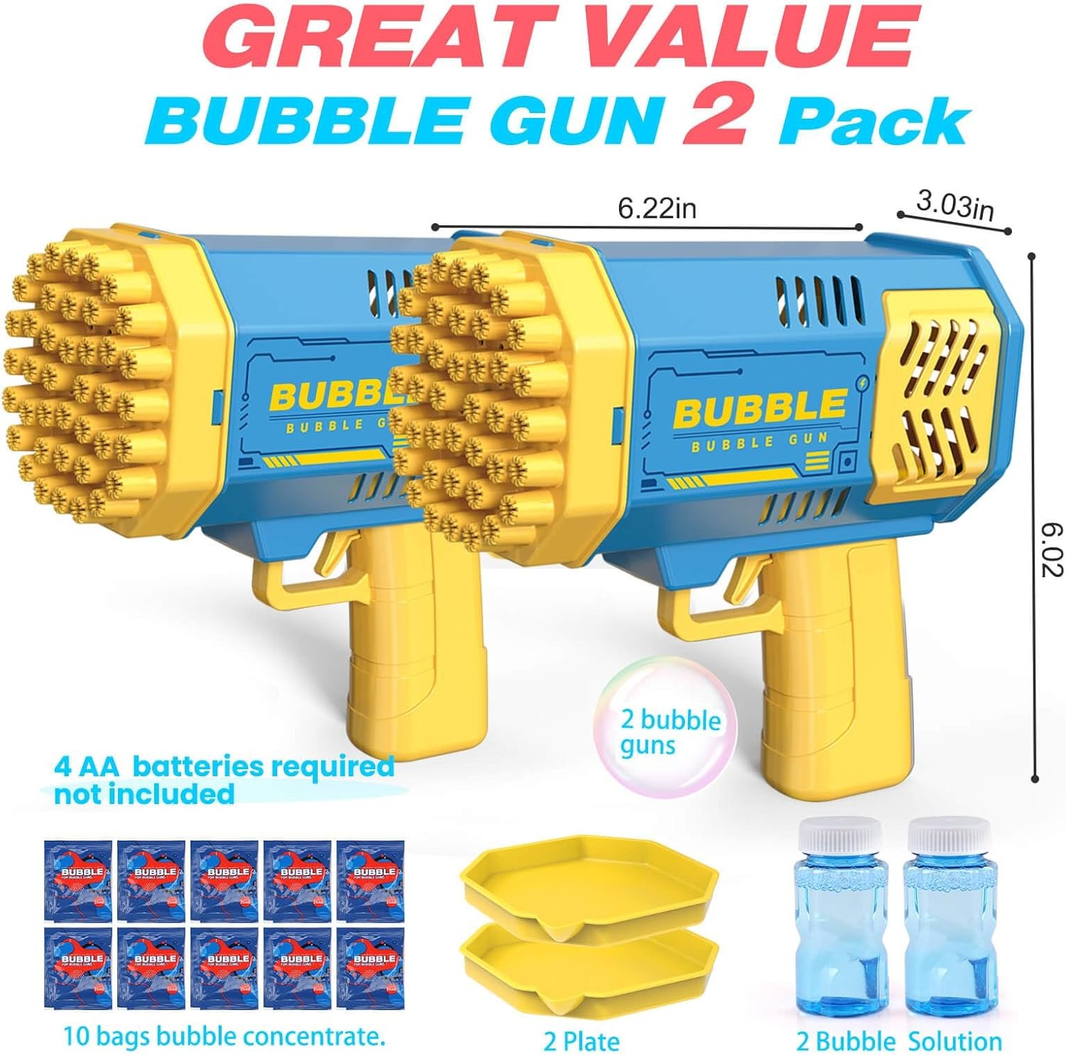 JONEG Toys for 3-8 Year Old Boys Girls: 2 Pack Bub... - Image 3