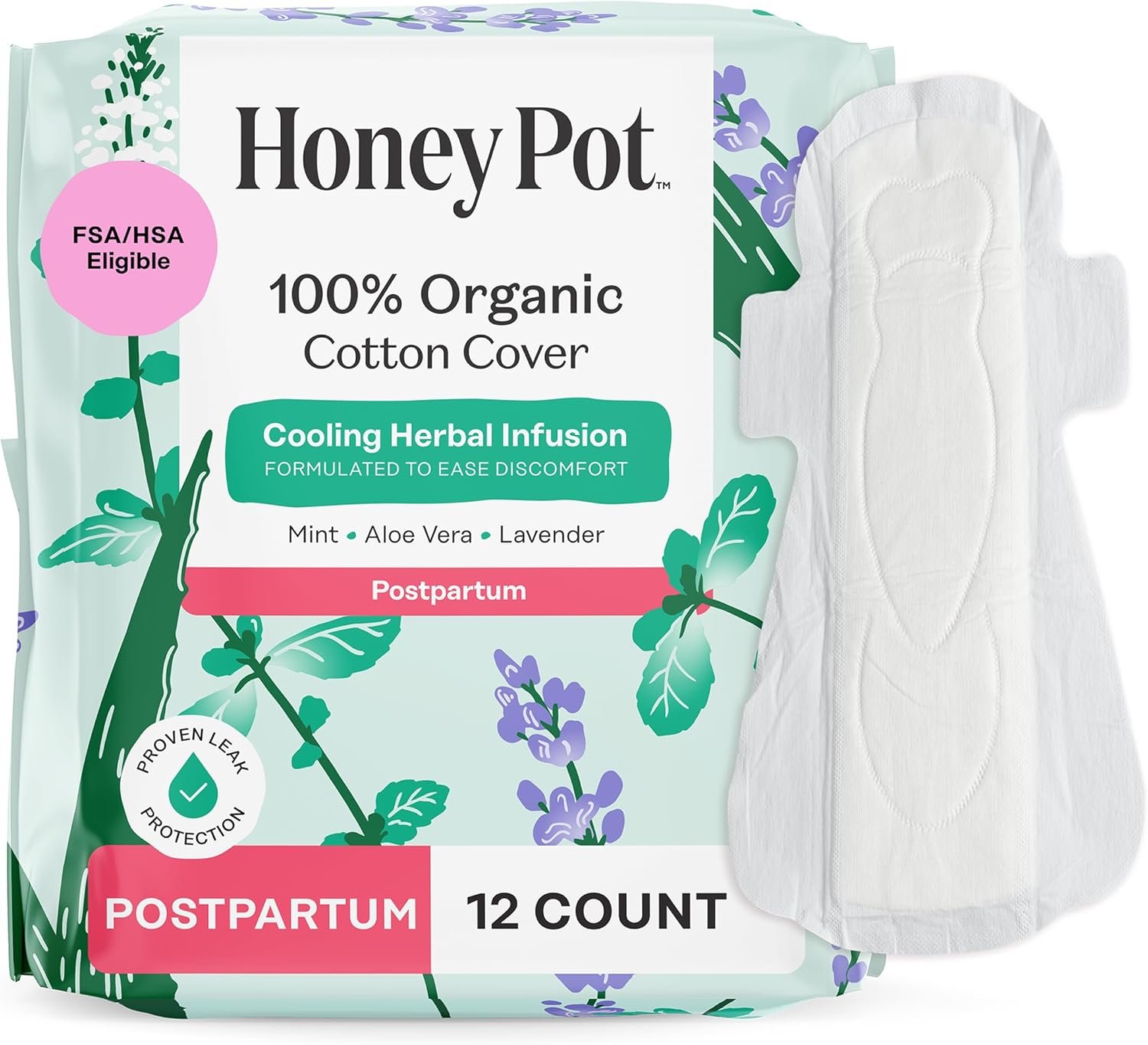 The Honey Pot Company - Herbal Postpartum Pads w/W... - Image 2