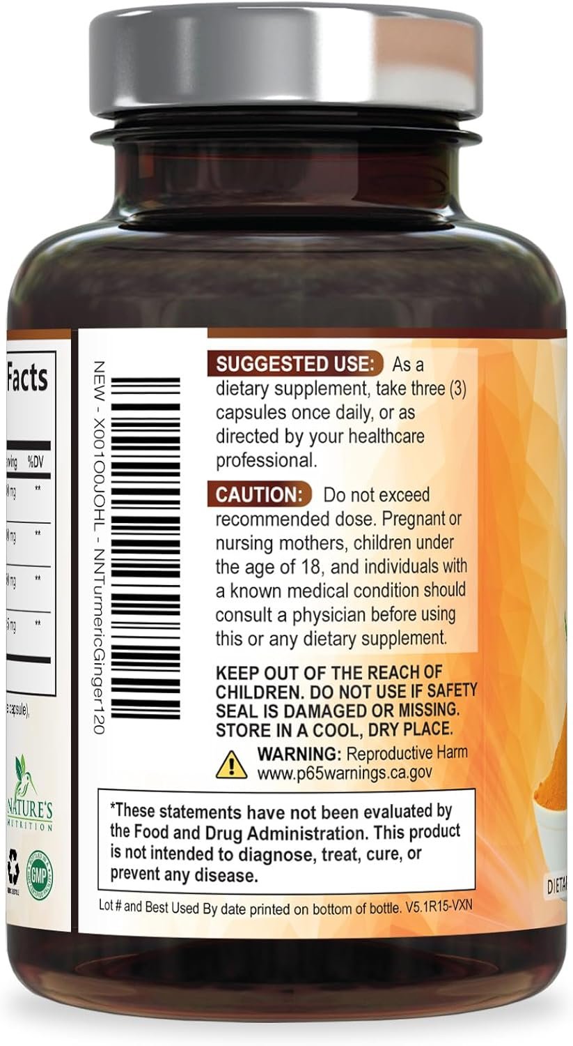 Turmeric Curcumin Supplement - 95% Curcuminoids wi... - Image 9