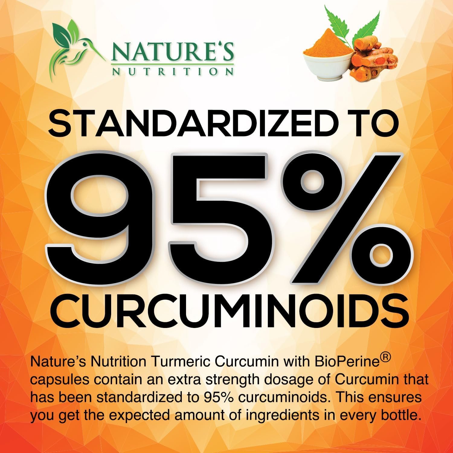 Turmeric Curcumin Supplement - 95% Curcuminoids wi... - Image 4