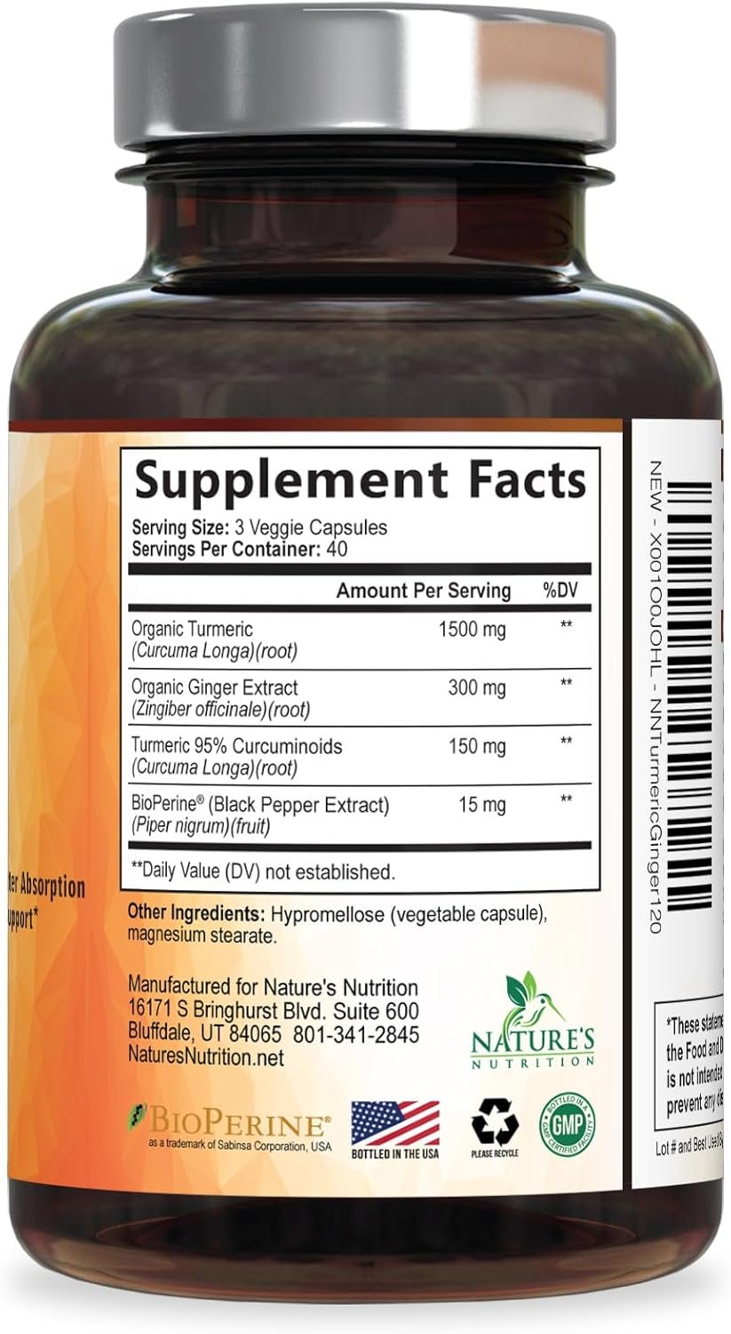 Turmeric Curcumin Supplement - 95% Curcuminoids wi... - Image 10